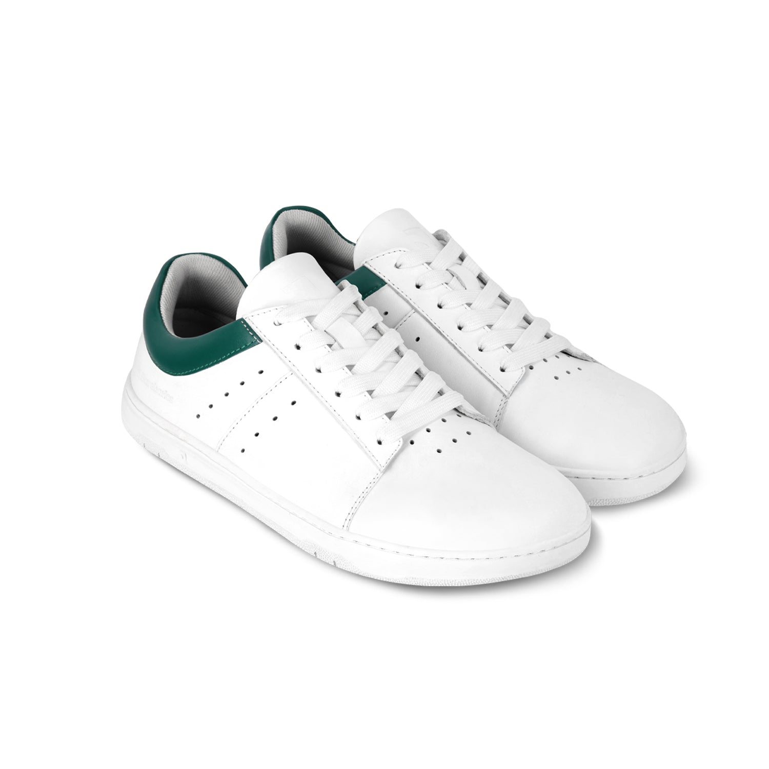 Barebarics Enigma Barefoot Sneakers for Men & Women - White & Dark Green Minimalist Shoes for Running, Walking & Gym Workouts