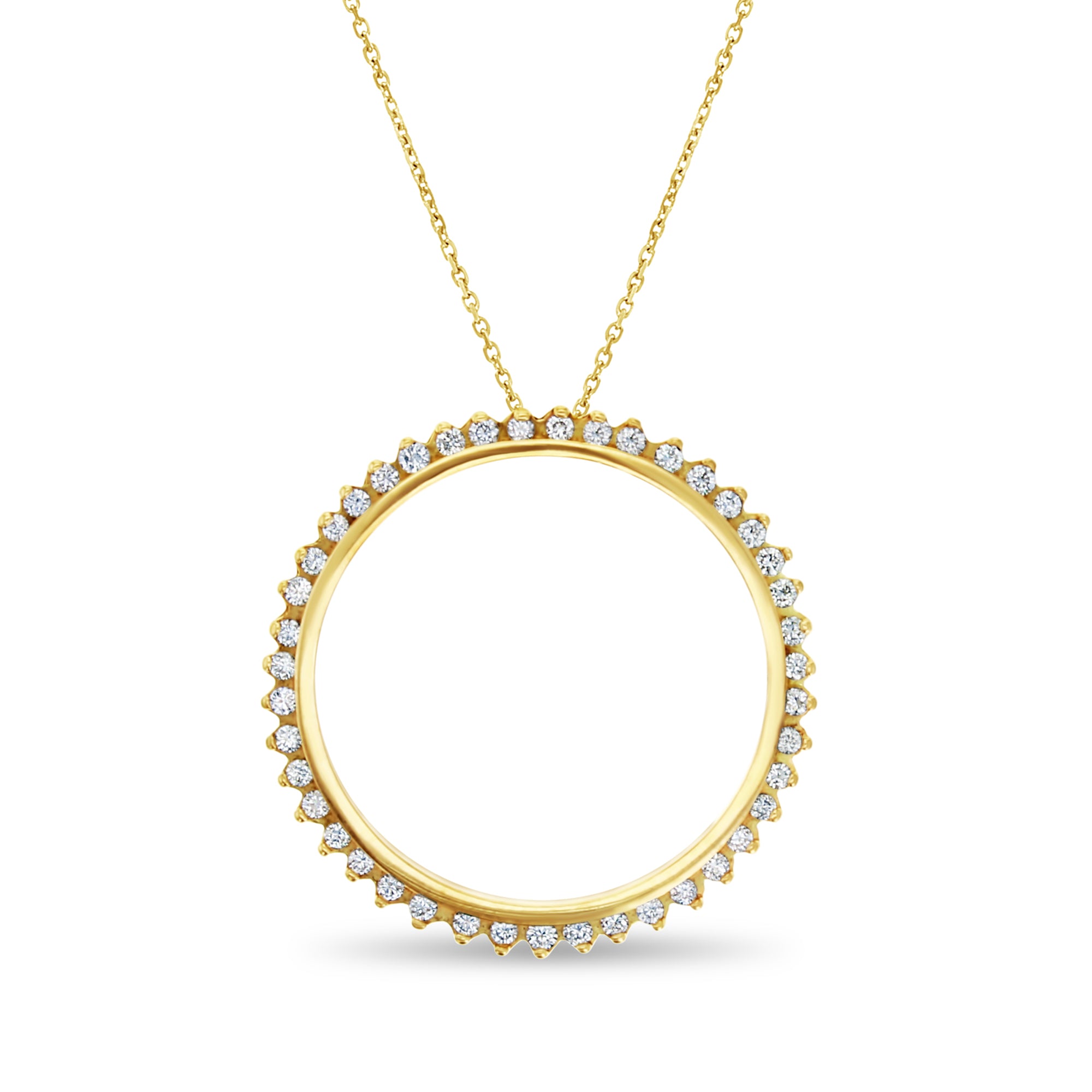 1.22cttw Circle of Life Diamond Pendant in 14k Yellow Gold - Elegant Jewelry Gift for Women, Perfect for Anniversaries, Birthdays & Special Occasions