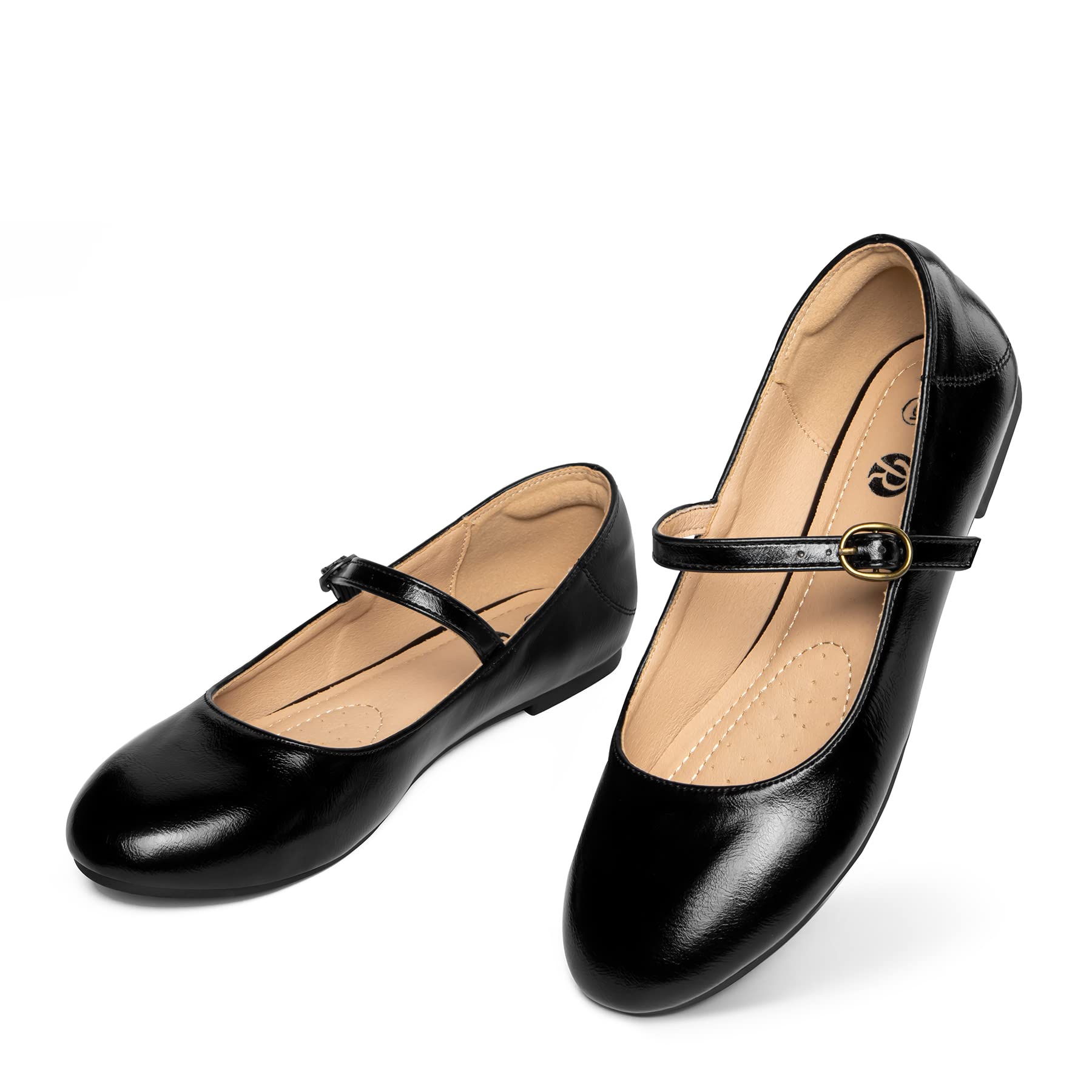 Rekayla Women's Mary Jane Flats - Comfortable Dressy Ballet Shoes with Round Toe & Slip-On Design | Perfect for Work, Weddings & Casual Outfits