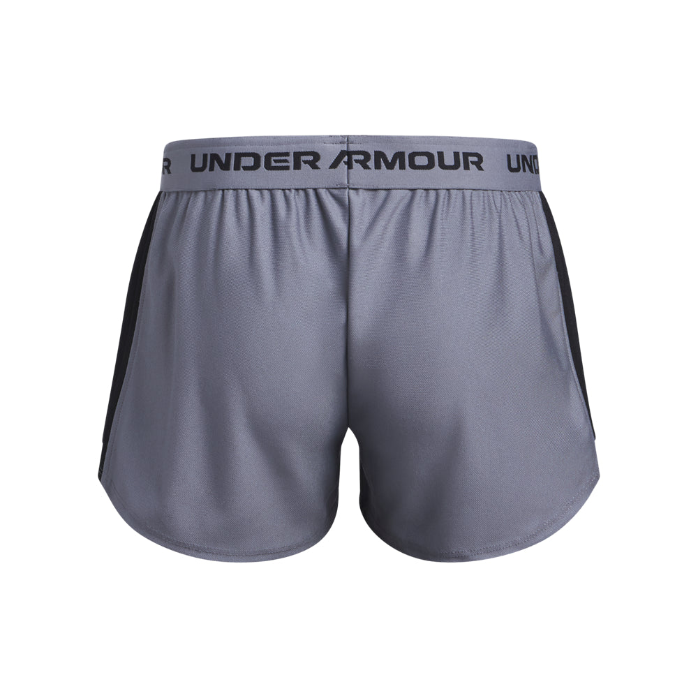 Under Armour Girls' Youth Tech Play Up Logo Shorts - Lightweight, Moisture-Wicking Athletic Shorts for Running, Soccer & Play - Perfect for School, Sports & Active Kids