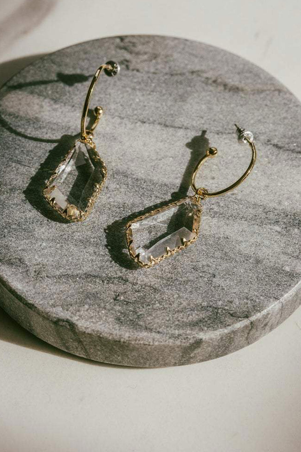 Elegant Gold Hoop Earrings with Crystal Accents - Perfect for Parties, Weddings & Everyday Wear