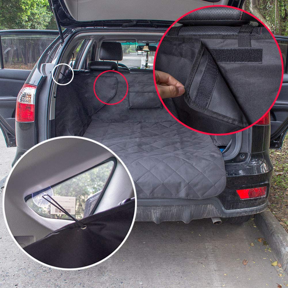 MACHSWON Waterproof SUV Trunk Liner & Seat Cover - Durable Cargo Mat for Pet Dogs & Cats - Non-Slip Car Boot Protector for Travel, Camping & Daily Use