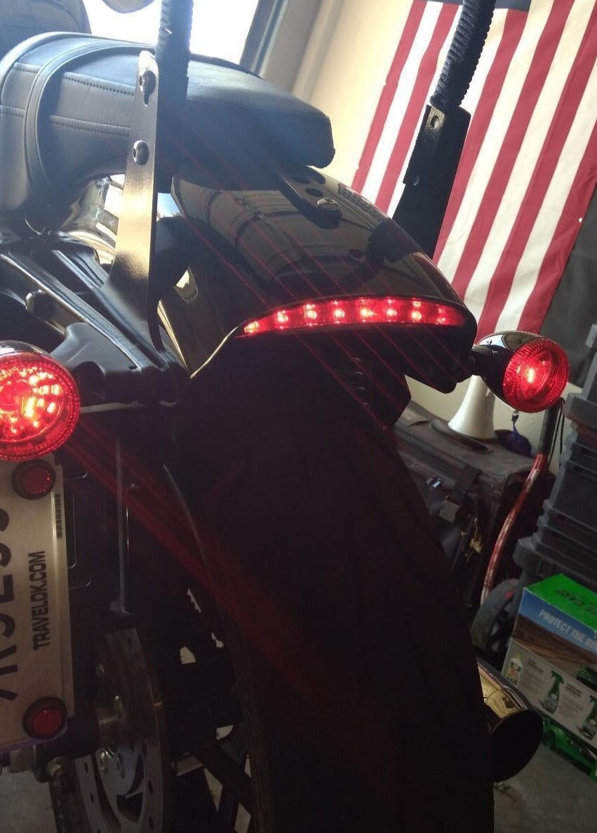 Harley Sportster LED Taillight Conversion Kit - Bright Chopped Fender Upgrade for Improved Visibility & Safety | Perfect for Night Riding & Custom Motorcycle Builds