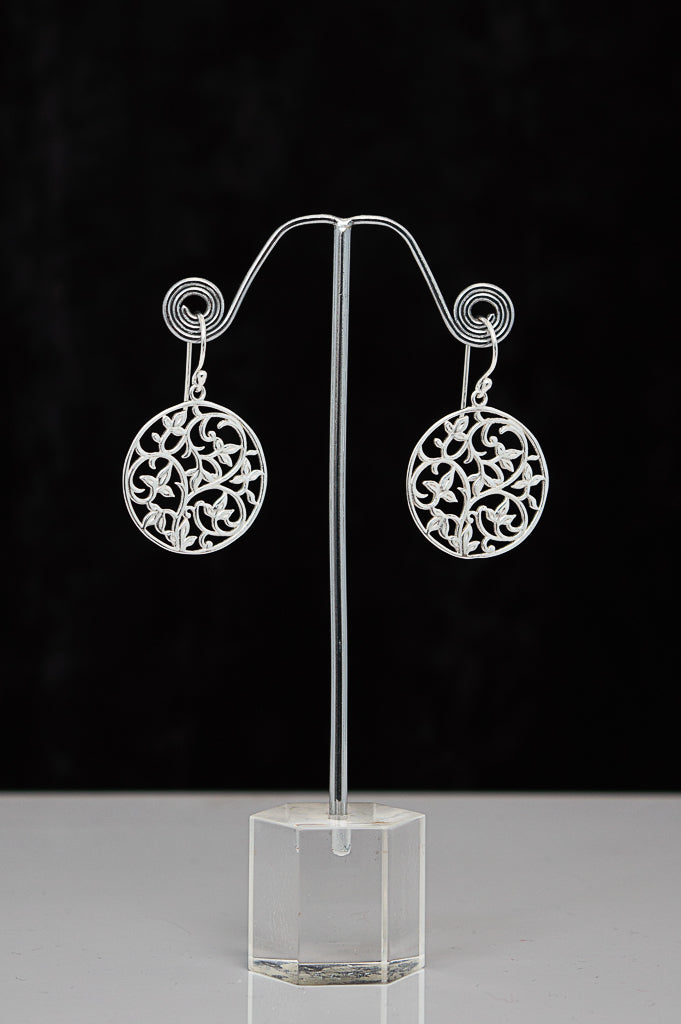 Flower of Life Earrings for Women - Spiritual Healing Jewelry - 925 Sterling Silver Hoop Earrings - Perfect for Yoga, Meditation & Boho Fashion