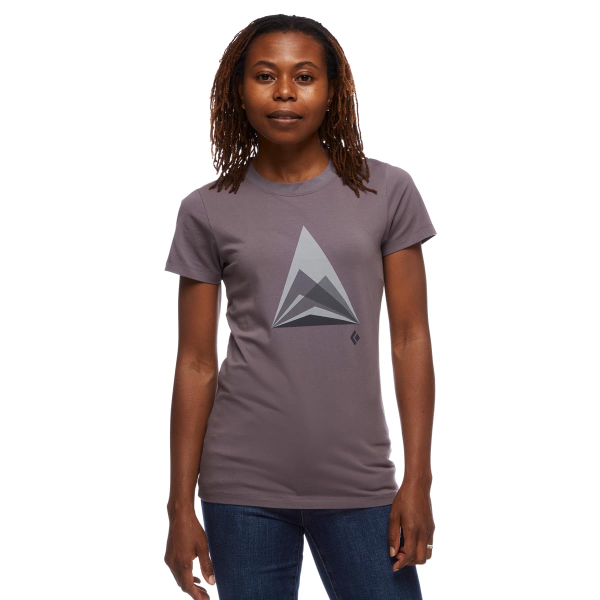 Black Diamond W Mountain Tee - Eclipse Heather XL for Hiking & Outdoor Adventures