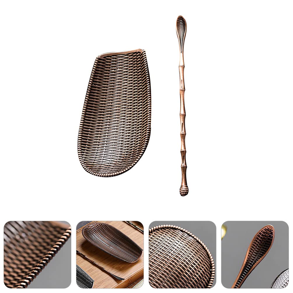 Premium Alloy Tea Scoop & Needle Set - Traditional Tea Ceremony Accessories for Matcha, Loose Leaf Tea, and Tea House Use