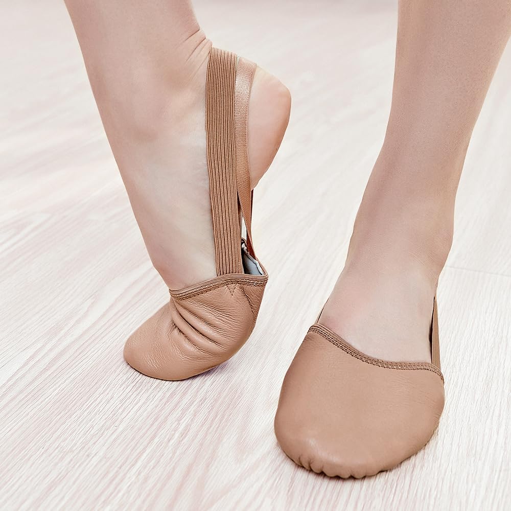 Stelle Leather Half Soles Dance Shoes for Women - Lyrical Pirouette Turners for Ballet, Contemporary & Jazz (Girls/Boys/Men/Adults) - Perfect for Dance Classes, Performances & Practice