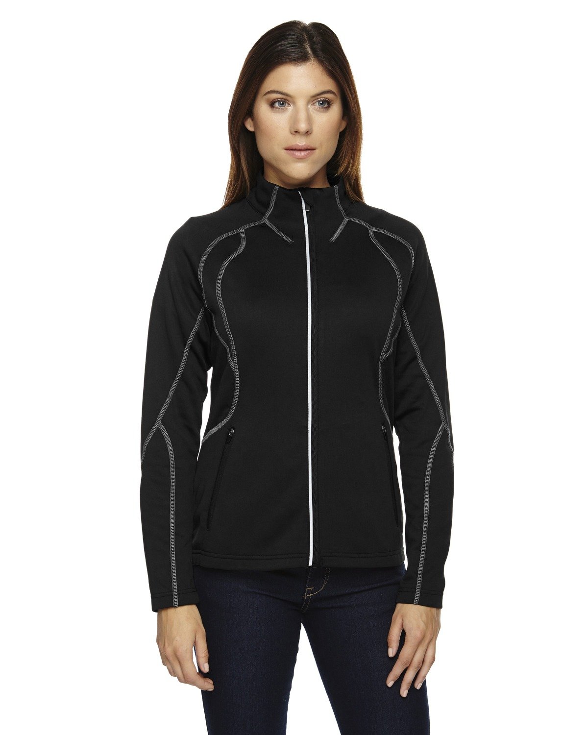 North End Women's Performance Brushed Fleece Jacket - Lightweight Warm Winter Outerwear for Running, Hiking & Outdoor Activities