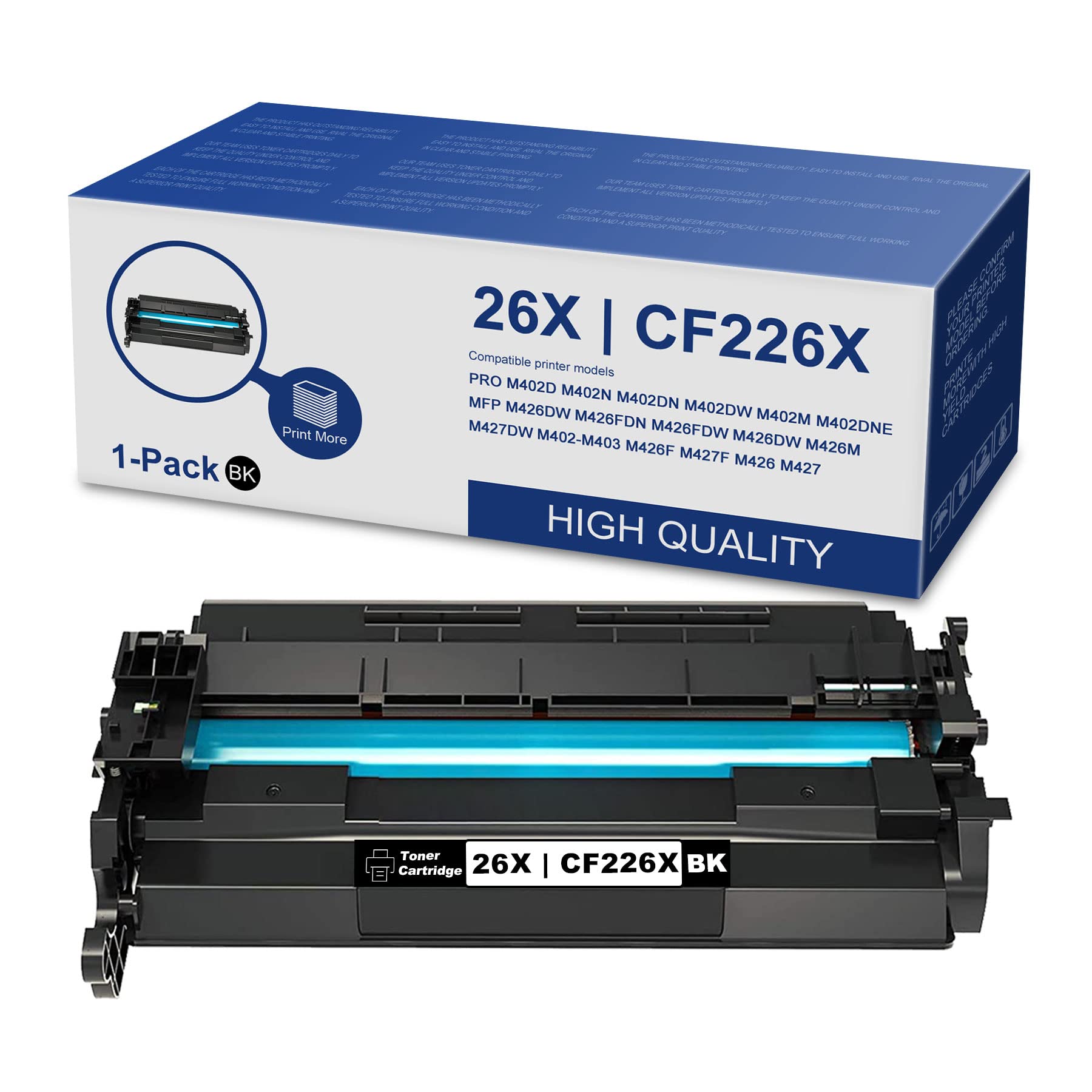 YOISNER 1 Pack Black CF226X Compatible Toner Cartridge Replacement for HP Pro M402d M402n M402dn M402dw M402m M402dne MFP M426dw M426fdn M426fdw M426dw M426m M427dw M402 Printer - High Yield Printing for Office & Home Use