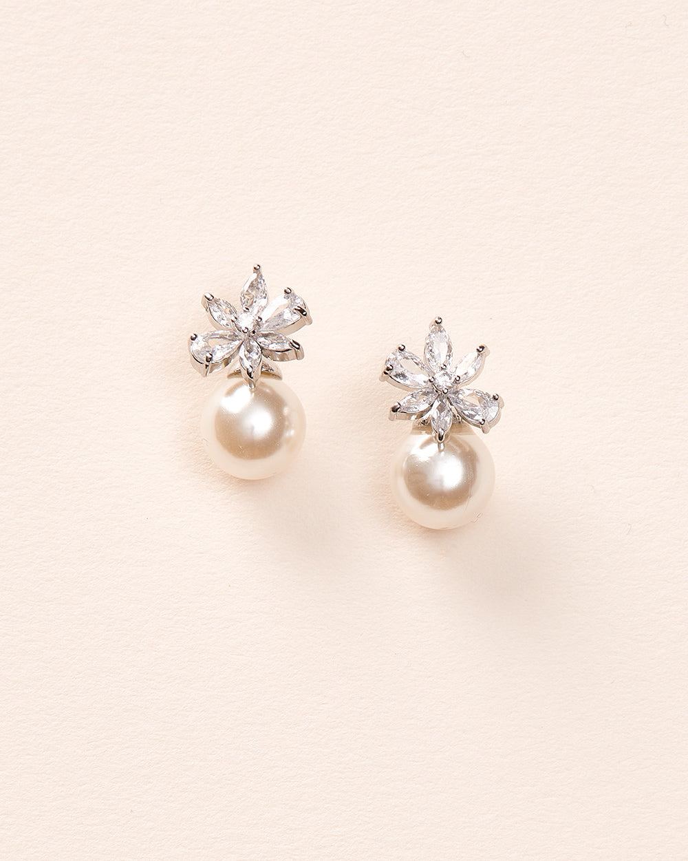 Carmen Pearl Stud Earrings - Classic White Freshwater Pearl Earrings for Women, 18K Gold Plated, Minimalist Elegant Jewelry Gift for Her | Perfect for Weddings, Date Nights & Office Wear
