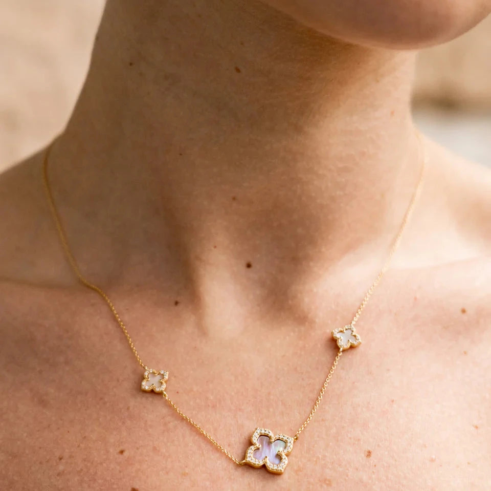 Georgini Sydney Soirée Fairwater Mother of Pearl Deluxe Necklace - Elegant Pearl Jewelry for Women, Perfect for Evening Parties, Weddings & Special Occasions