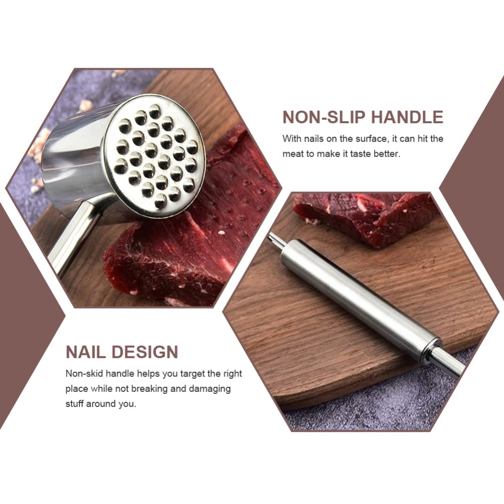 Premium Meat Tenderizer Hammer - Heavy Duty Steak Mallet for Beef, Chicken & Pork | Durable Kitchen Cooking Tool with Ergonomic Handle | Perfect for Grilling, BBQ & Home Chefs