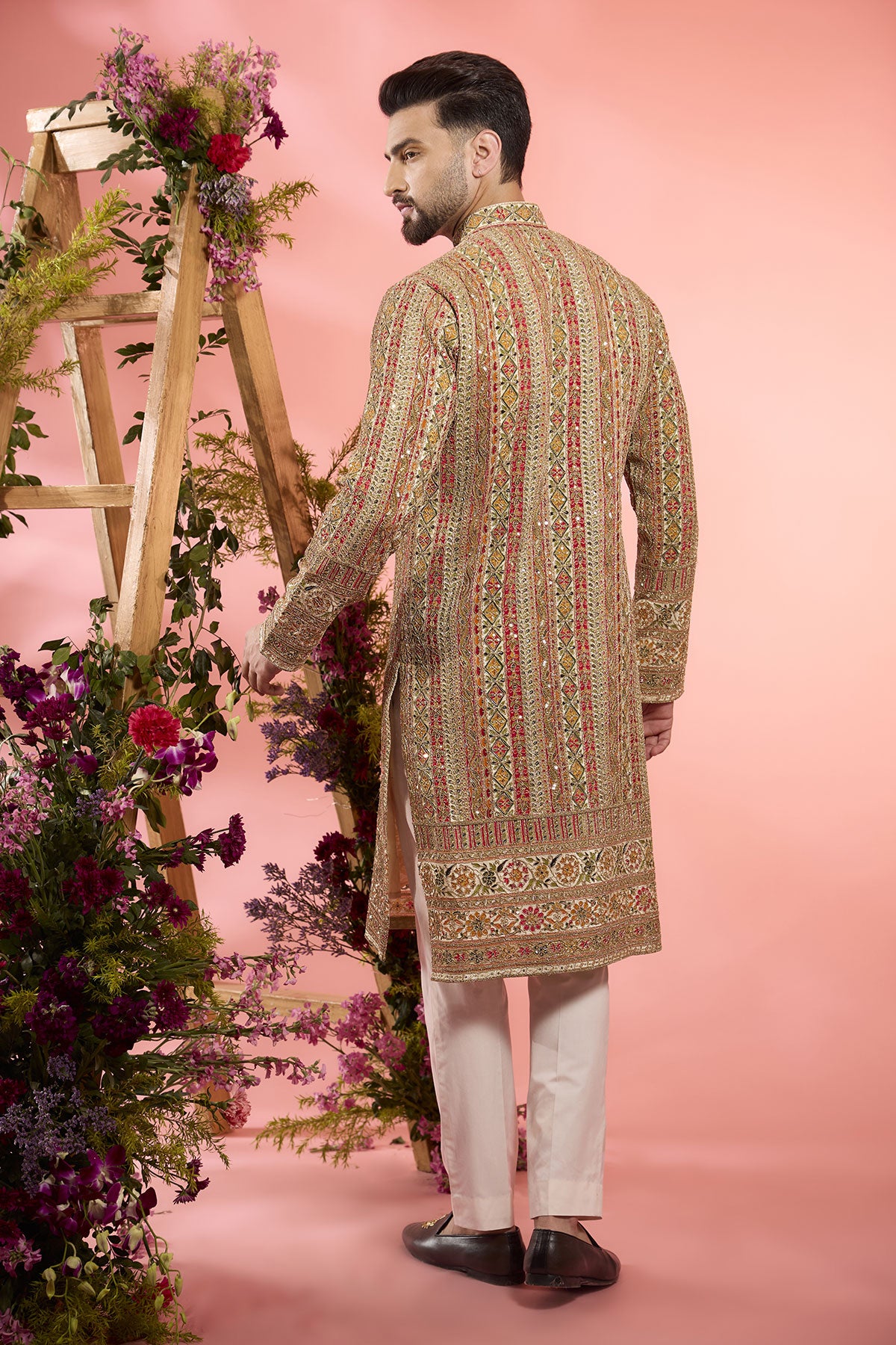 Stylish Multi-Colored Georgette Zari Embroidered Kurta for Women - Perfect for Festivals, Weddings & Ethnic Occasions