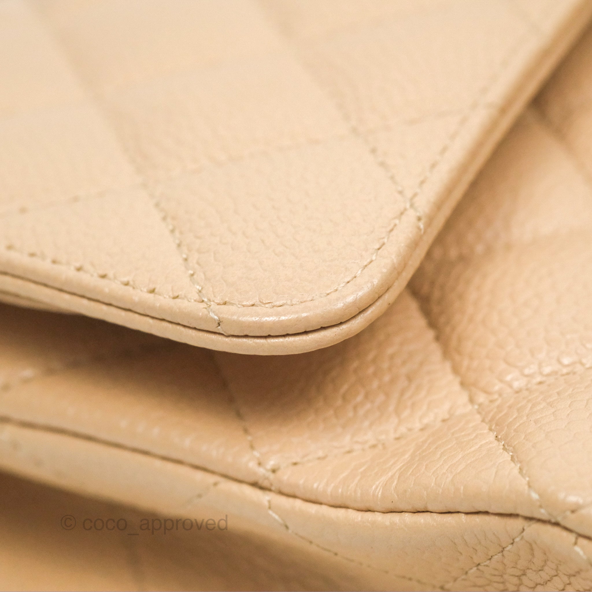 Chanel Classic Medium Flap Bag - Quilted Beige Caviar Leather with Gold Hardware | Luxury Handbag for Women, Perfect for Work, Evening Events & Special Occasions
