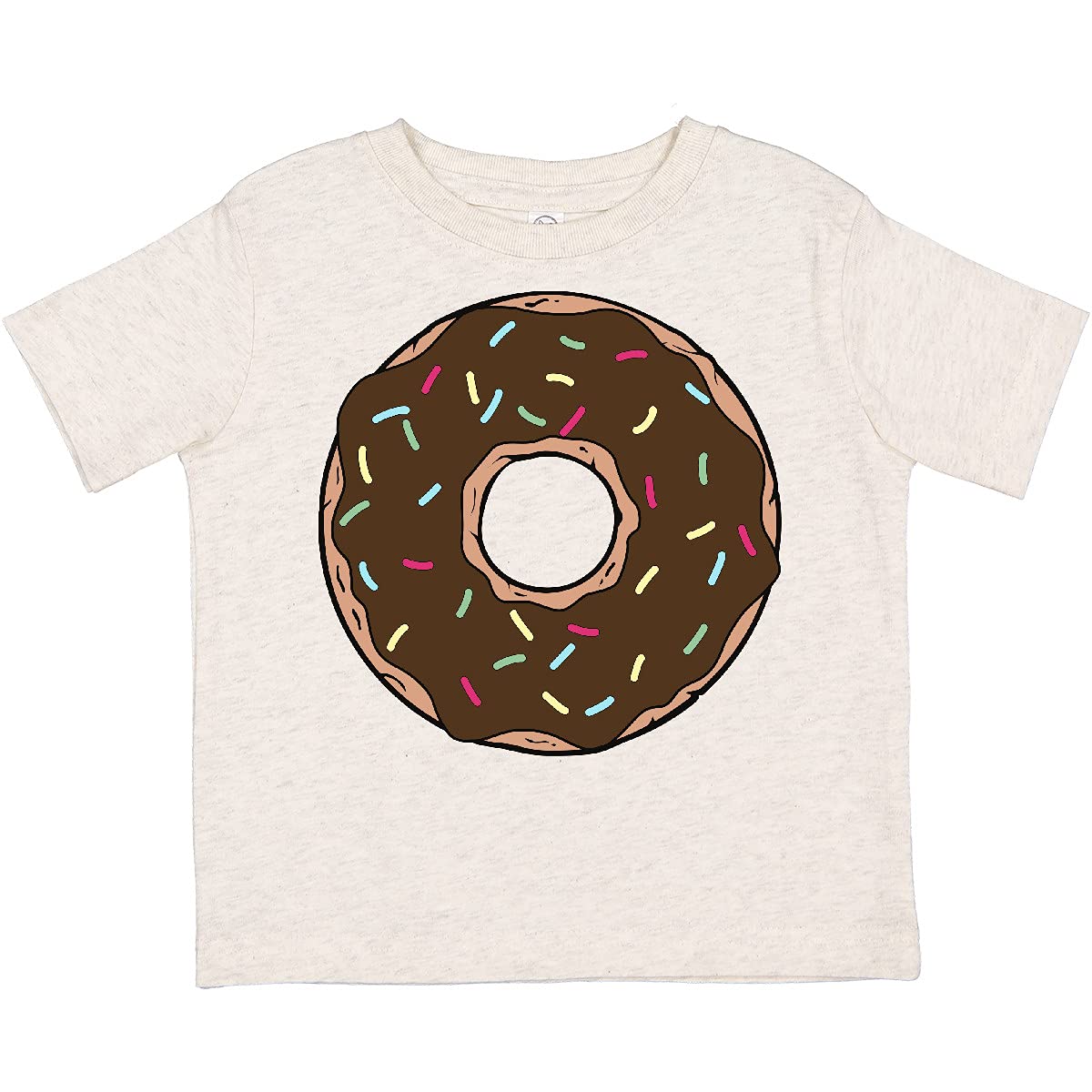 Inktastic Chocolate Donut Toddler T-Shirt - Cute Doughnut with Glaze & Sprinkles Graphic Tee for Boys & Girls | Perfect for Birthday Parties, Donut-Themed Events & Casual Wear