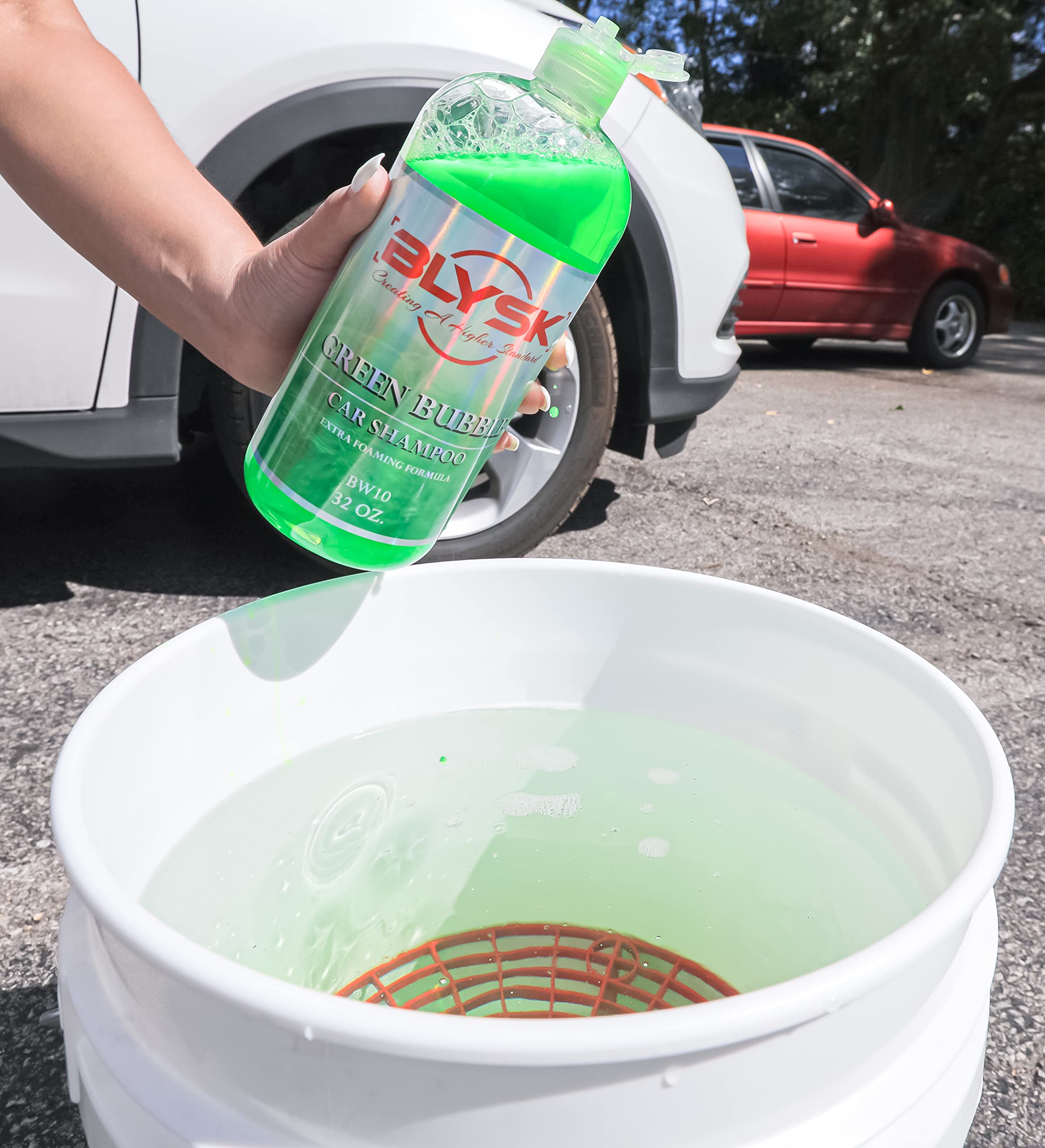 Premium Green Bubble Car Shampoo (32oz) - pH Balanced Auto Wash for Cars, Trucks & SUVs - Leaves Glossy Shine & Protects Paint - Ideal for Hand Washing & Foam Cannon Use
