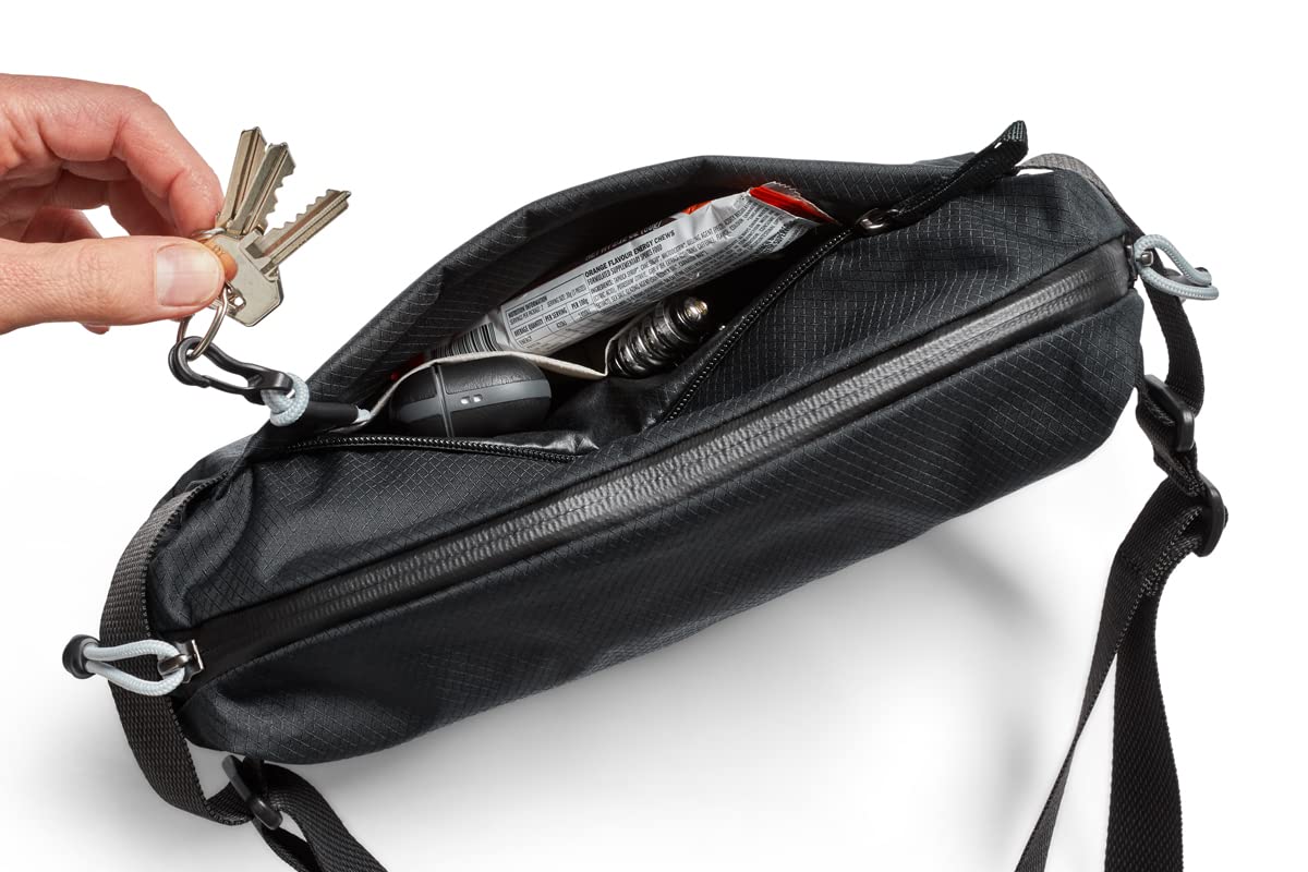 Bellroy Lite Sling - Lightweight Crossbody Bag for Men & Women | Water-Resistant Travel Sling Pack | Perfect for Hiking, Commuting & Everyday Carry (Black)