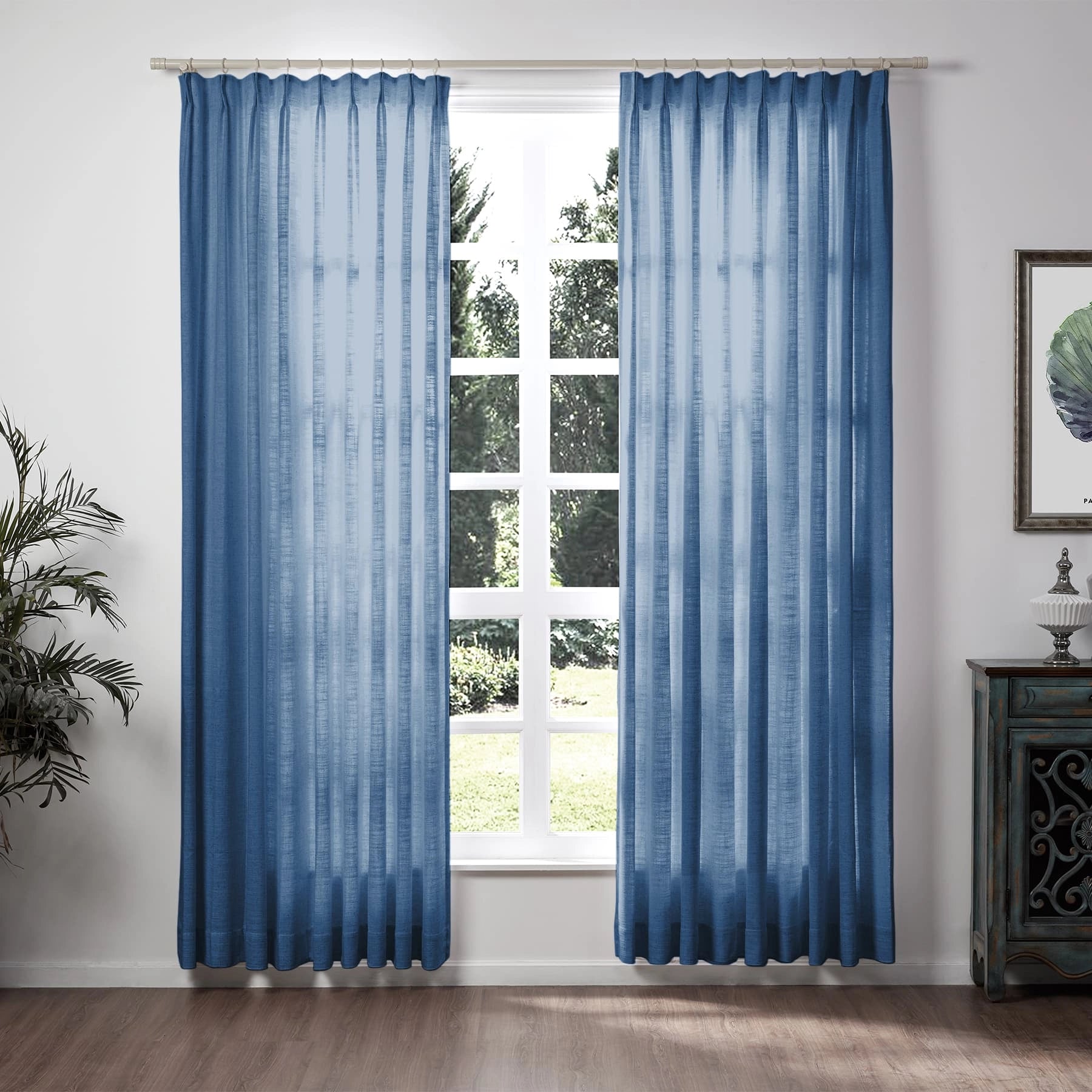 Liz Loft Extra Long Pleated Curtains - 84 Inch Length Blackout Drapes for Living Room & Bedroom | Thermal Insulated Window Treatments for Home Decor