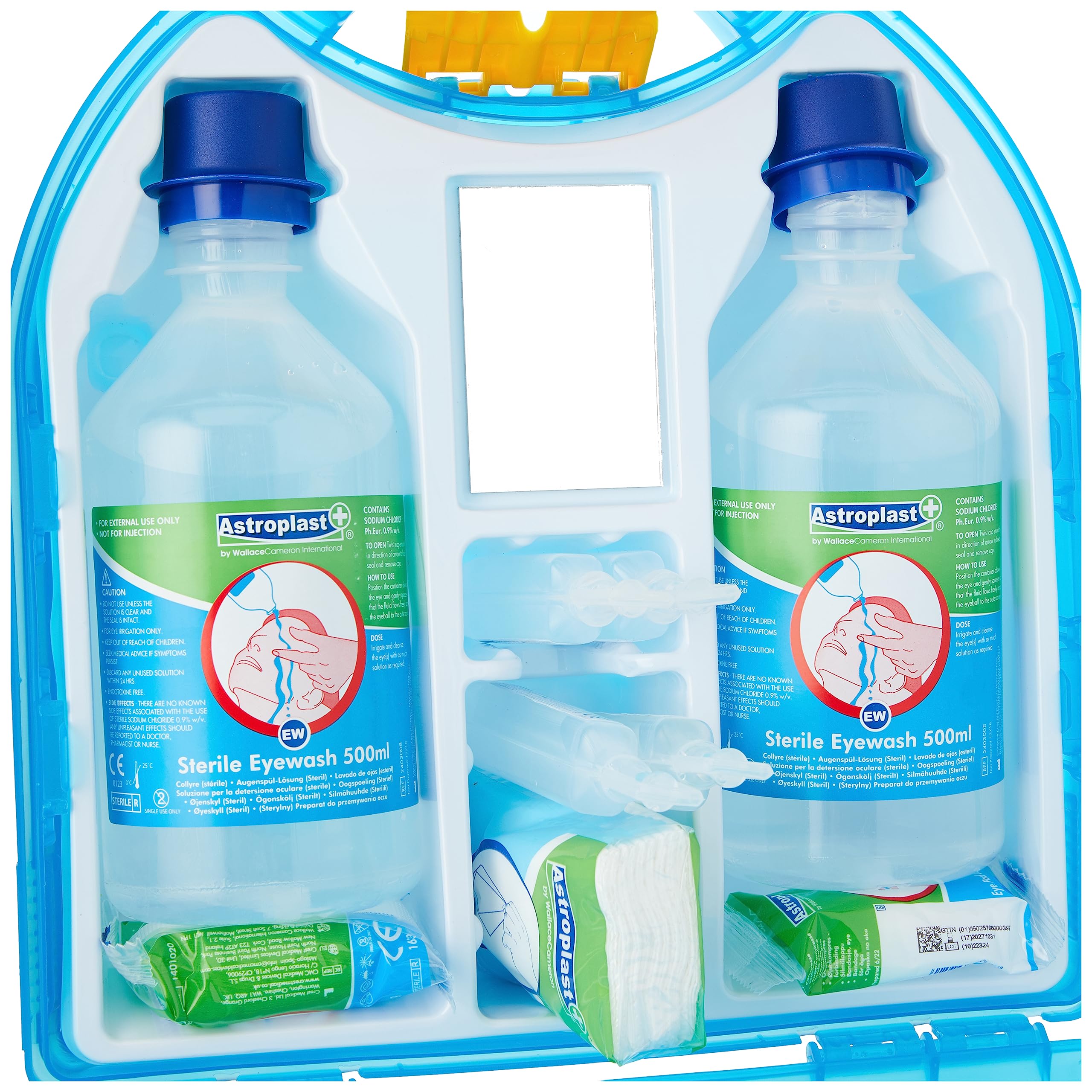 Emergency Eye Wash Kit - First Aid for Chemical Splash & Irritation - Portable Eye Rinse Solution for Home, Lab & Workplace Safety