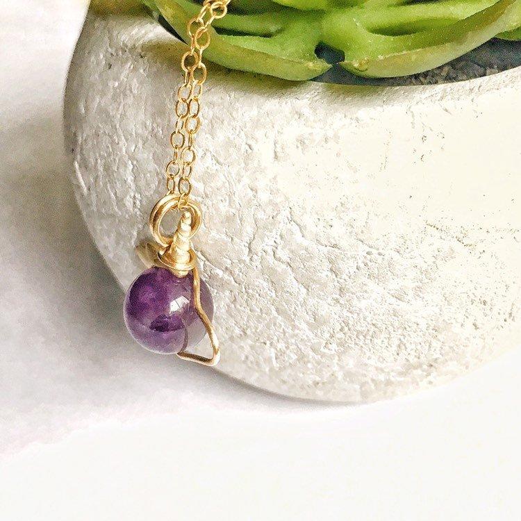 14K Gold Filled Amethyst Unicorn Charm Necklace for Women - Elegant Crystal Jewelry Gift for Birthday, Anniversary & Special Occasions