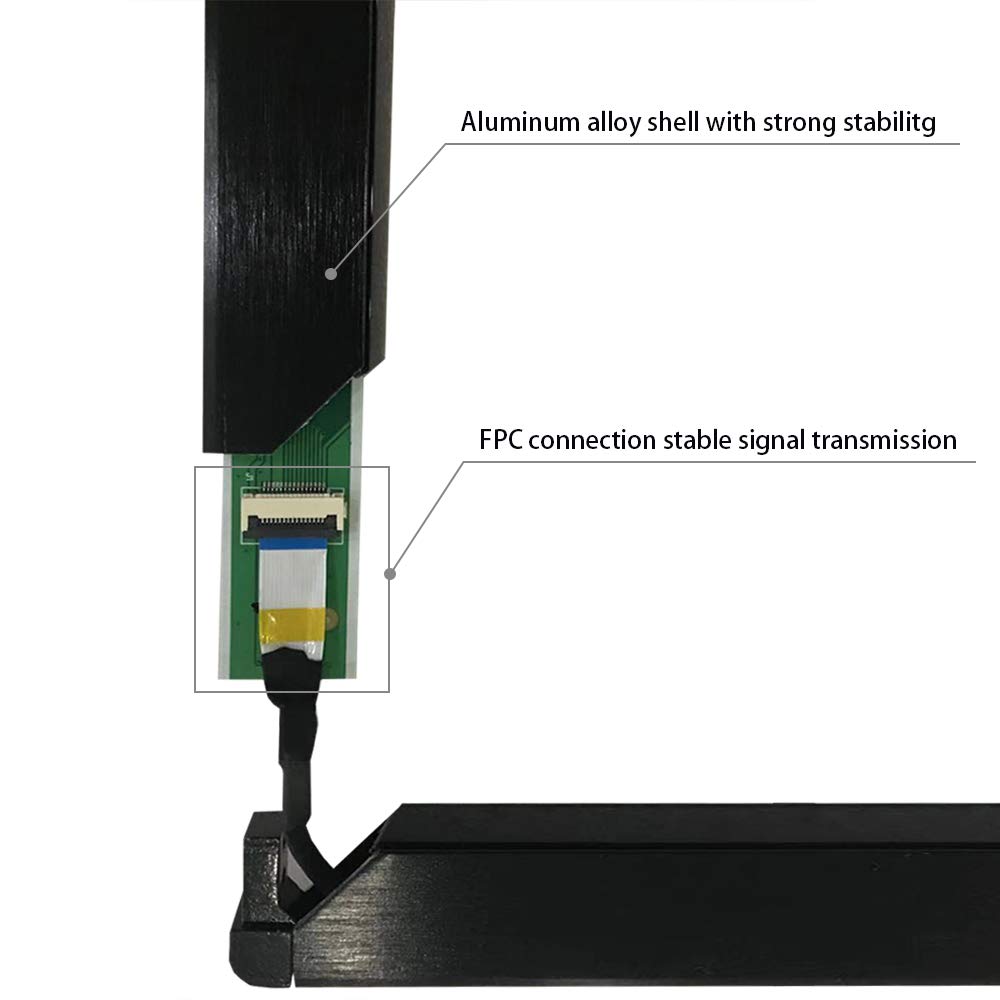 27 Inch Multi Infrared Touch Frame - USB Plug and Play IR Touch Bezel for Interactive Whiteboards, Digital Signage & Touch Monitors - Perfect for Classrooms, Meetings & Retail Displays