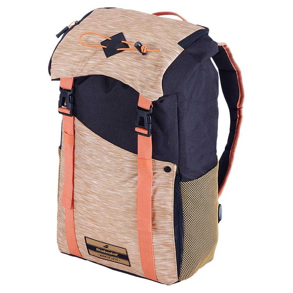 Classic Tennis Backpack for Men & Women - Waterproof Sports Bag with Multiple Pockets - Perfect for Tennis, Gym, Travel & School (Black & Beige)