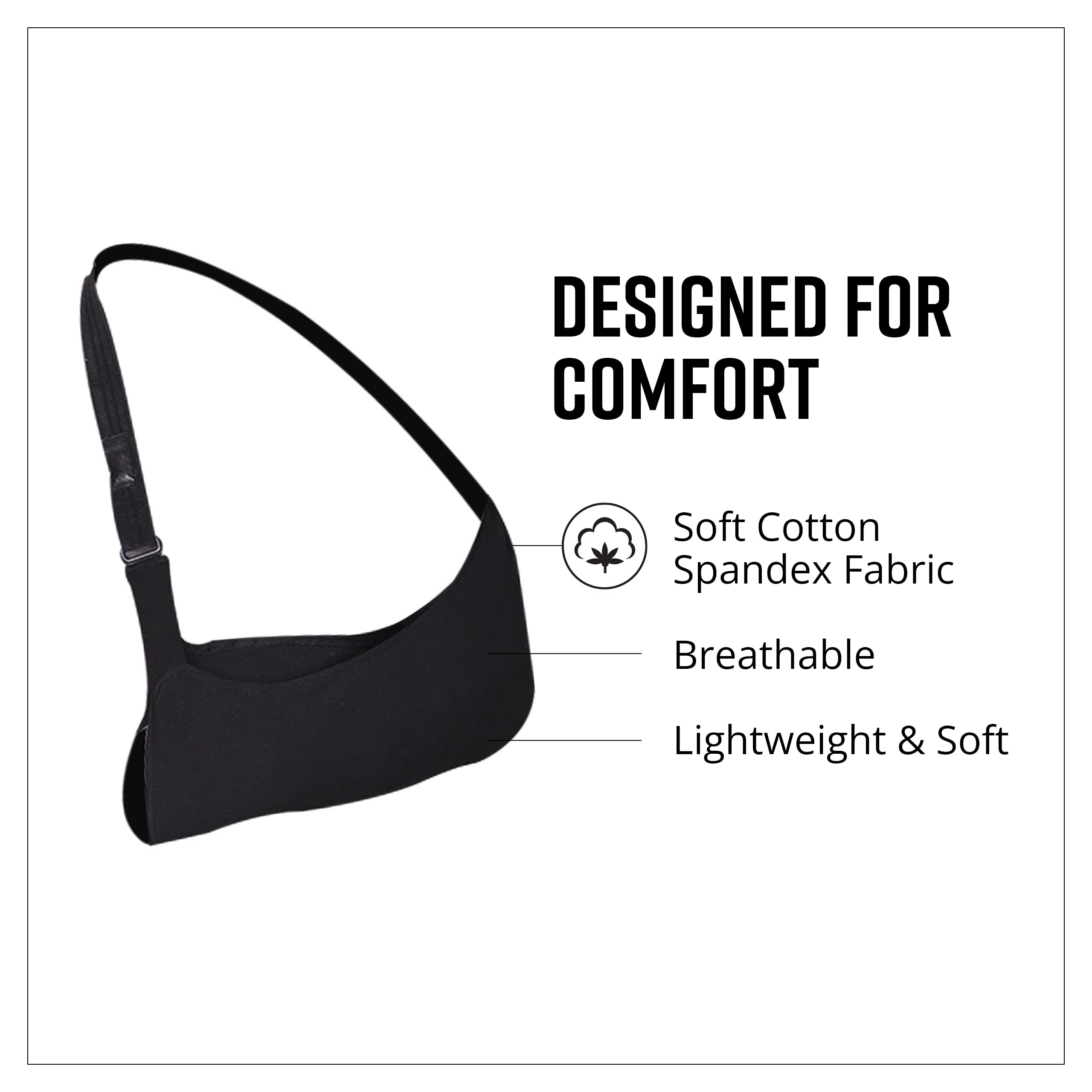 Brownmed - Joslin Sling Ultimate Arm Sling for Shoulder, Elbow & Wrist Injuries - Adjustable Arm Immobilizer & Shoulder Stabilizer for Men & Women - Rotator Cuff Support Brace - Pro 3 XL - Ideal for Post-Surgery, Sports Injuries & Daily Comfort