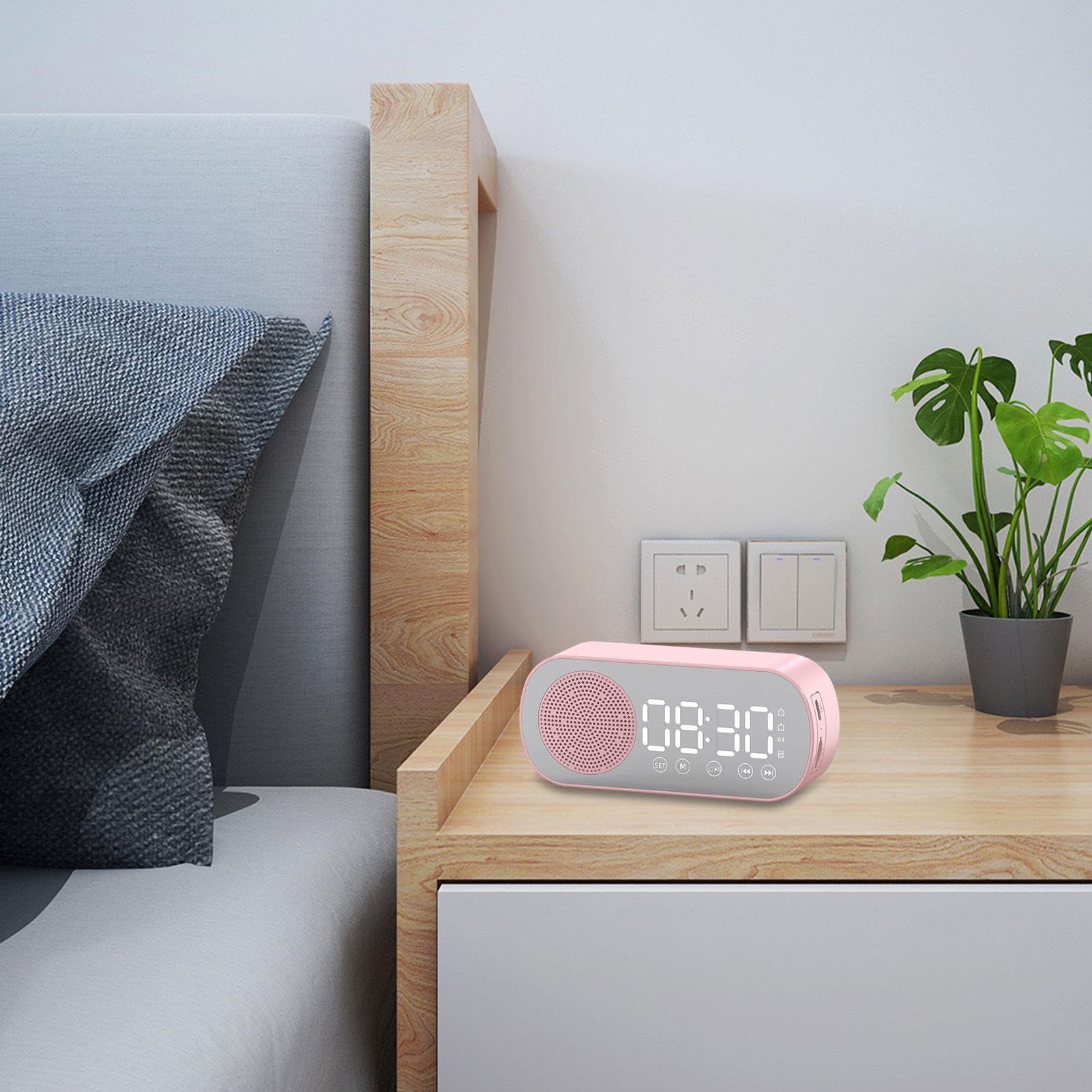 Digital Alarm Clock with FM Radio - Large LED Display, Adjustable Brightness & Snooze Function for Bedroom, Office, Nightstand | Perfect for Home, Travel & Gift Giving