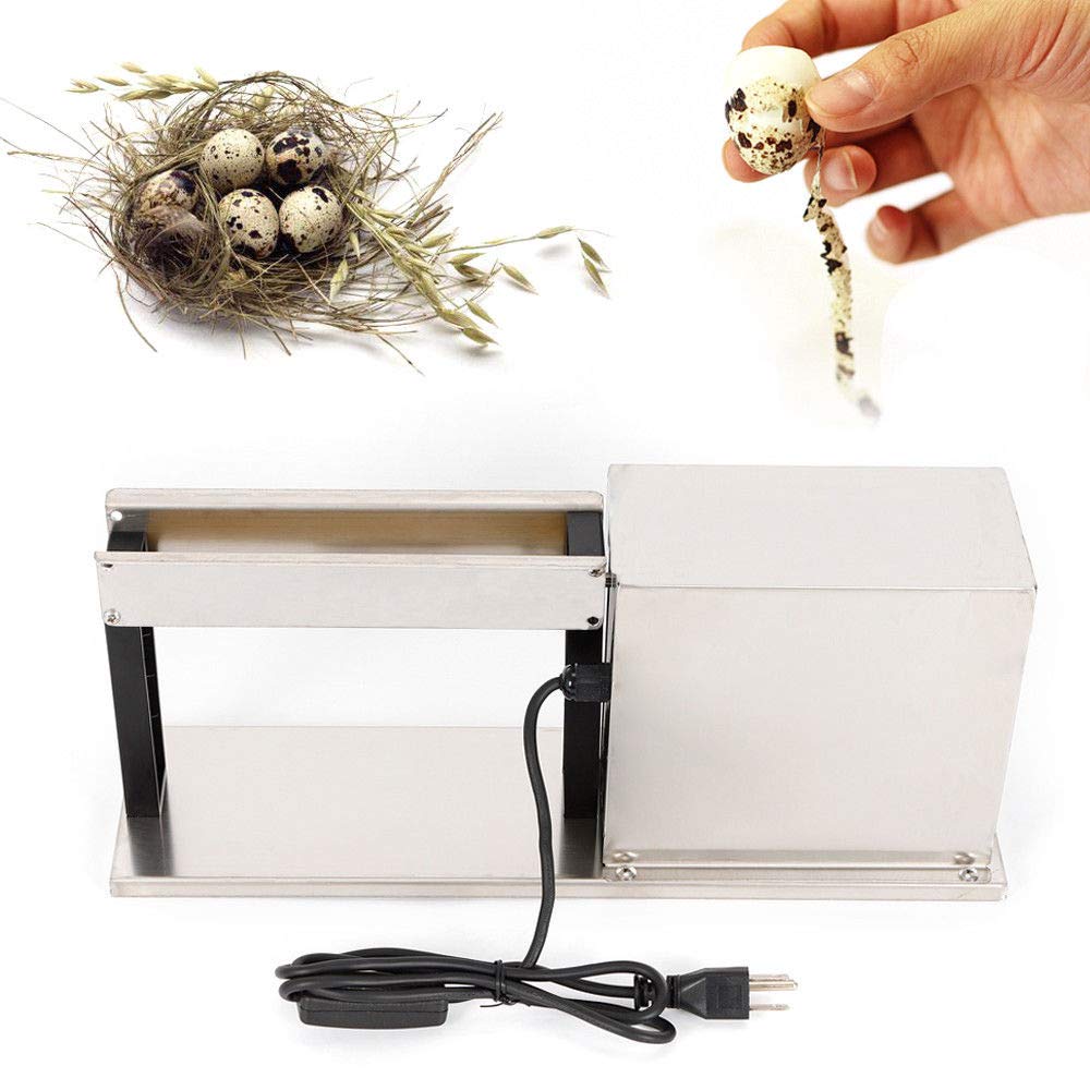 WUPYI 110V 6W Semi-Automatic Quail Egg Peeler Machine - Electric Egg Sheller for Small Farms & Restaurants | Perfect for Quail Egg Processing, Catering & Food Production