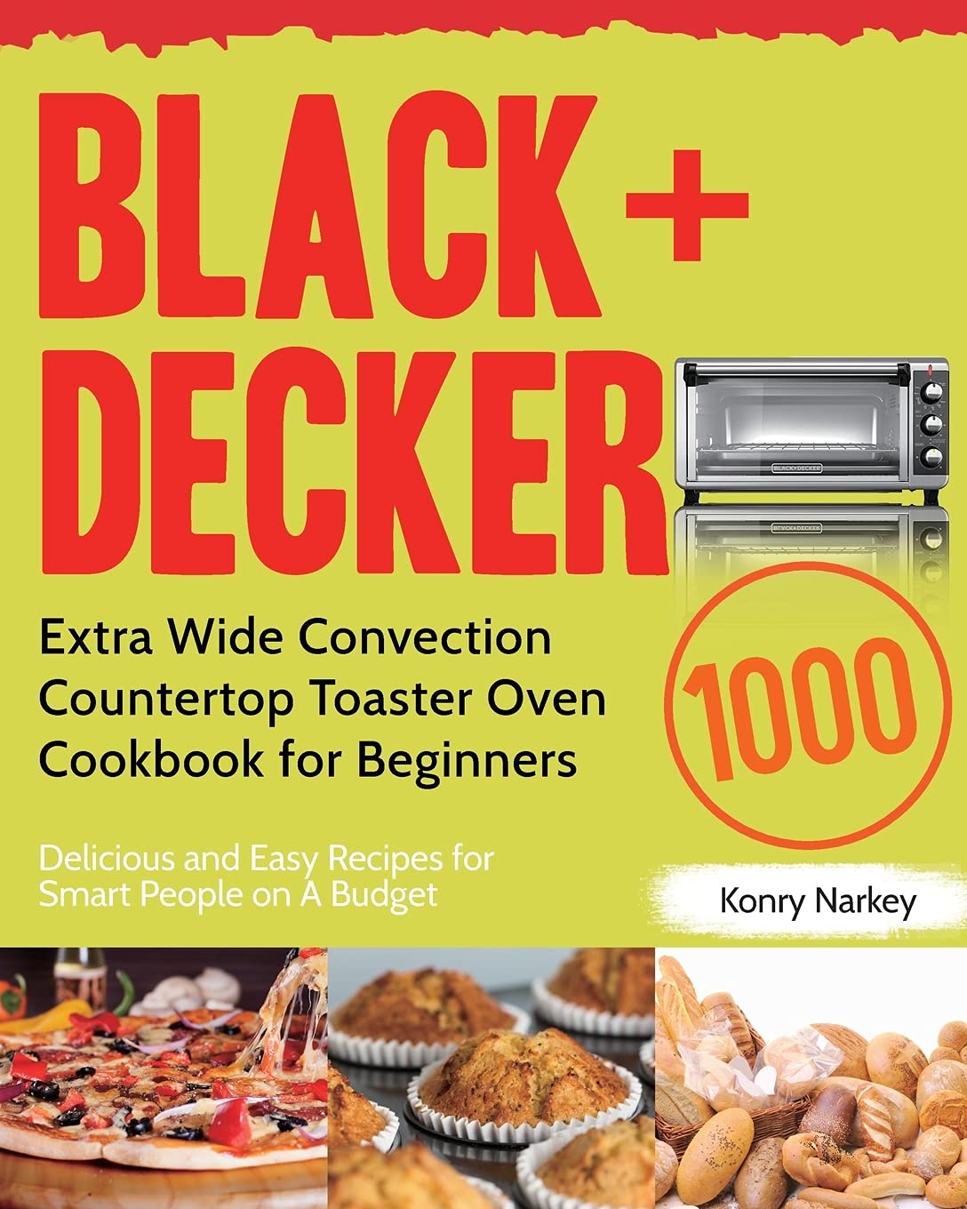 BLACK+DECKER Extra Wide Convection Countertop Toaster Oven with 1000 Easy Recipes - Perfect for Beginners, Budget-Conscious Cooks & Small Kitchens | Great for Baking, Roasting & Quick Meals