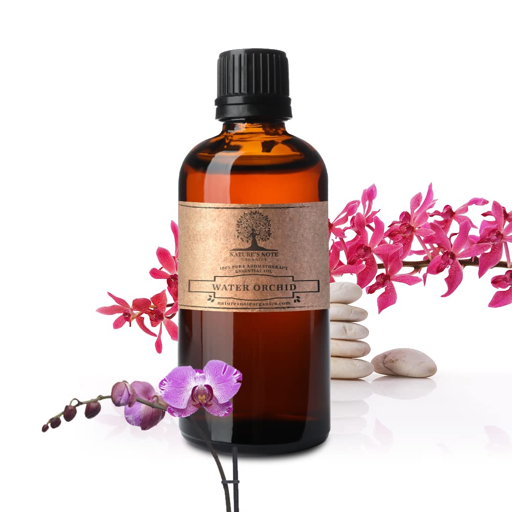 Nature's Note Organics Water Orchid Essential Oil - 100% Pure Therapeutic Grade Aromatherapy Oil for Diffusers, Massage & Relaxation - 0.3 Fl Oz (10ml) - Perfect for Spa, Yoga & Stress Relief