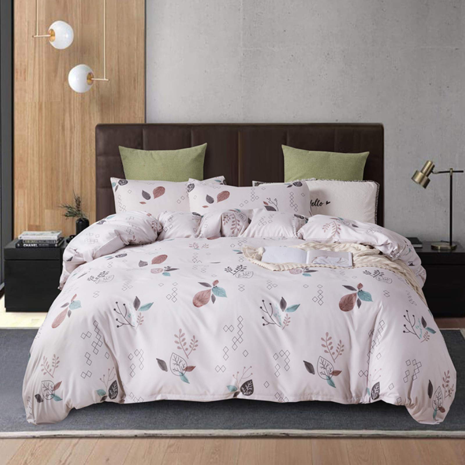 Snowfalling 3-Piece Queen Duvet Cover Set - Ultra Soft Microfiber Bedding with Zipper Closure (Floral Print, Queen Size) | Includes 1 Duvet Cover + 2 Pillow Shams | Hotel Luxury Collection for Bedroom Decor & Guest Room Upgrade