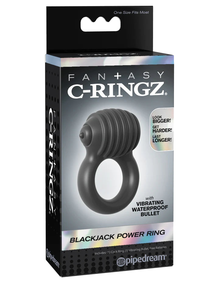 Blackjack Power Ring - Fantasy C Ringz for Men & Women | Stylish & Durable Gaming Jewelry for Casino Nights & Poker Parties