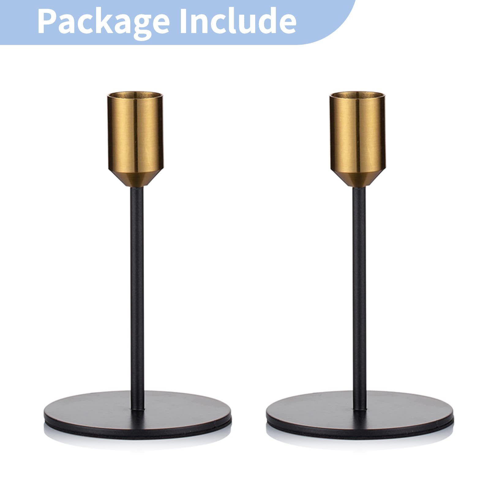 Elegant Single-Head Taper Candle Holder - Wedding & Dining Table Centerpiece Decor, Decorative Candlestick Holder for Romantic Ambiance (Set of 2) - Perfect for Wedding Receptions, Anniversary Dinners & Home Decor