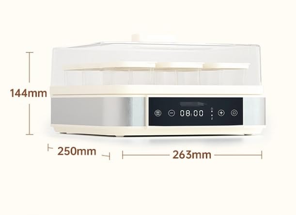 Probiotic Yogurt Maker with Adjustable Temperature & Timer - 9 Glass Jars with Lids - Live Cultures for Gut Health - Ideal Kitchen Appliance for Homemade Yogurt, Smoothies & Healthy Breakfasts - Perfect Gift for Men & Women