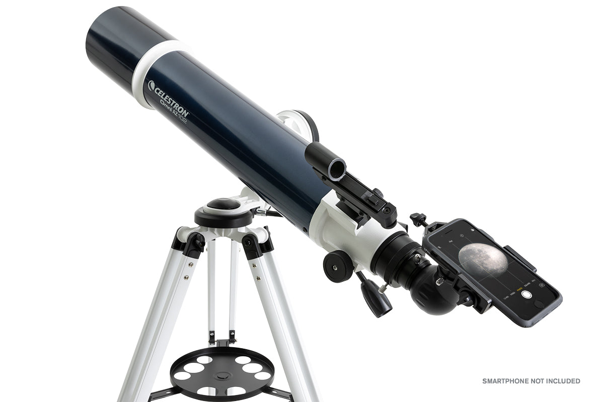 Premium Used Omni AZ 102 Telescope with Smartphone Adapter - Portable Astronomy Telescope for Stargazing, Moon & Planet Observation - Perfect for Beginners & Hobbyists (Backyard, Camping, Travel)