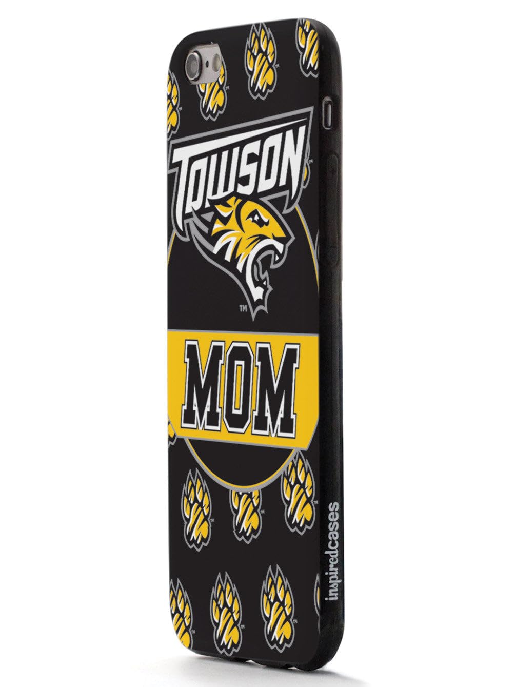 3D Textured iPhone 15 Pro Max Case with Rubber Bumper - Shockproof Protective Cover for Apple iPhone 15 Pro Max - Towson University Tigers Design - Perfect Gift for College Students & Moms - Ideal for School, Work & Daily Use