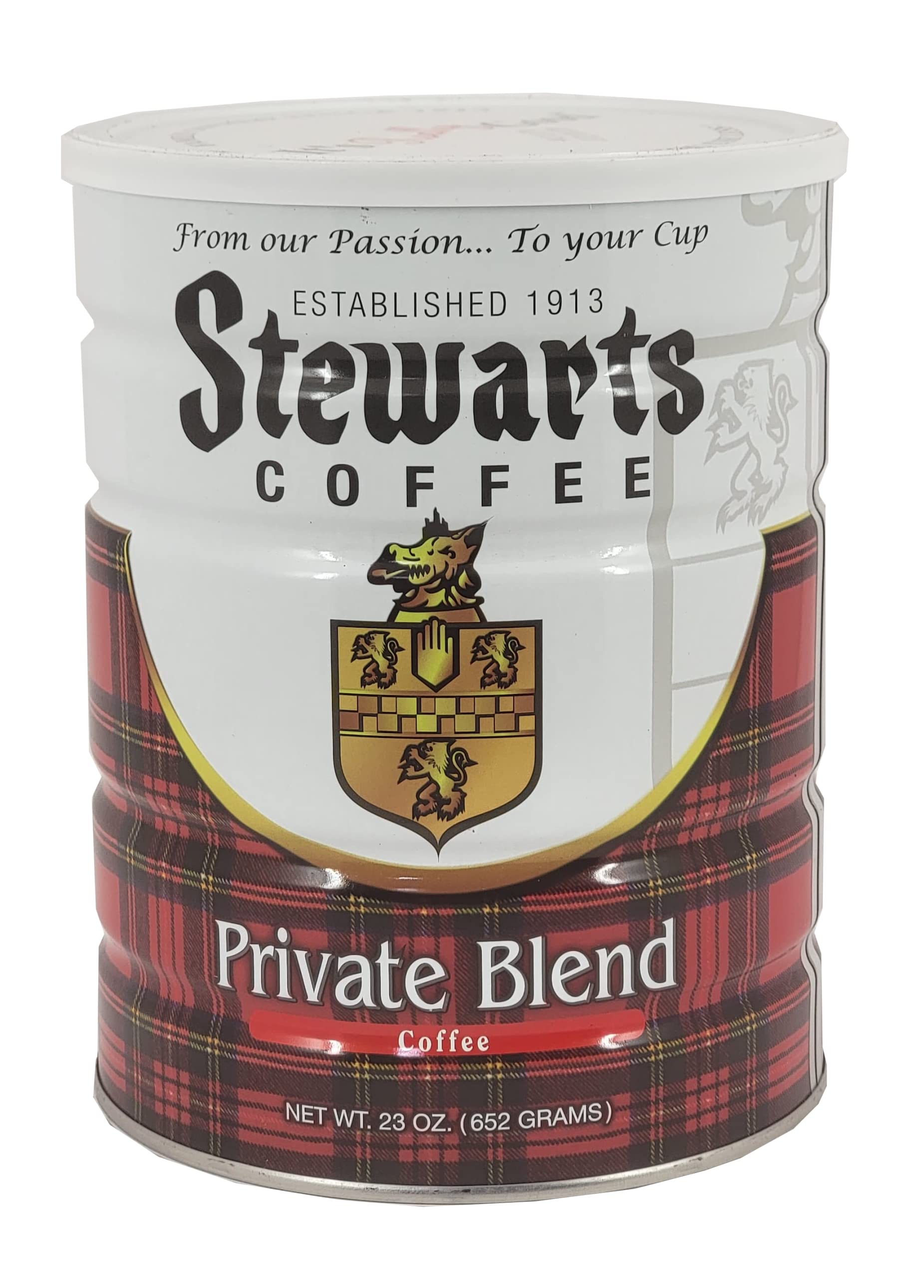 Stewarts Private Blend Medium Roast Ground Coffee - 23oz Cans (Pack of 6) | Premium Coffee for Home, Office & Gifting | Rich Flavor for Morning Brew & Afternoon Pick-Me-Up