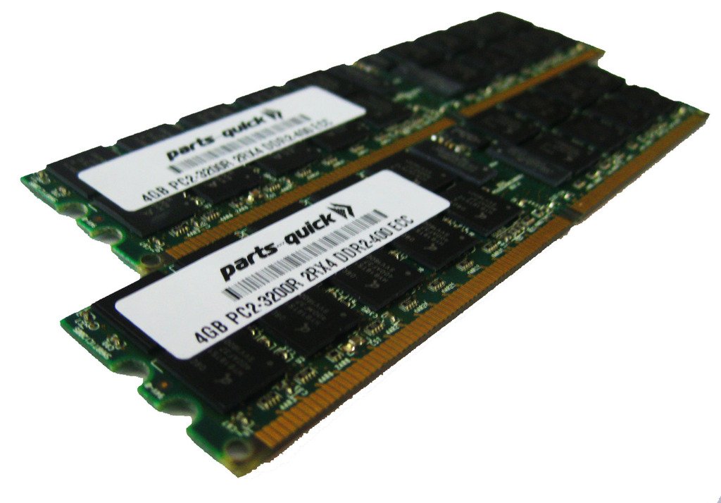 8GB Kit (2x4GB) DDR2-400 PC2-3200 ECC RDIMM Memory for Tyan Server GX18 (B5365) - Compatible with Tyan Transport Series - Perfect for Server Upgrades & Data Center Applications (PARTS-QUICK Brand)