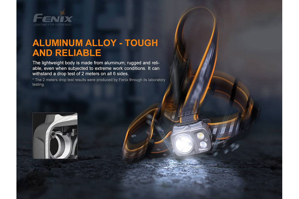 Fenix HP25R V2.0 Rechargeable Headlamp - 1600 Lumens LED Headlight with Adjustable Beam for Camping, Hiking, Running & Outdoor Adventures