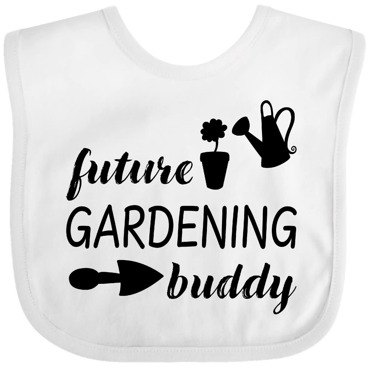 Inktastic Future Gardening Buddy Baby Bib - Adorable Organic Cotton Bib for Babies & Toddlers - Perfect for Feeding, Messy Play, and Outdoor Gardening Activities