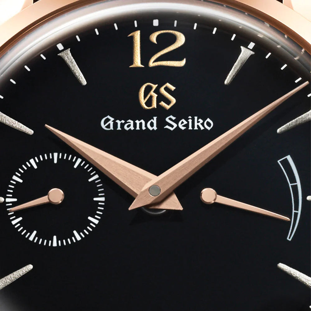 SBGK004 Elegance Manual 18K Rose Gold 39mm Black Leather Strap Watch - Perfect for Formal Events & Luxury Gift Giving