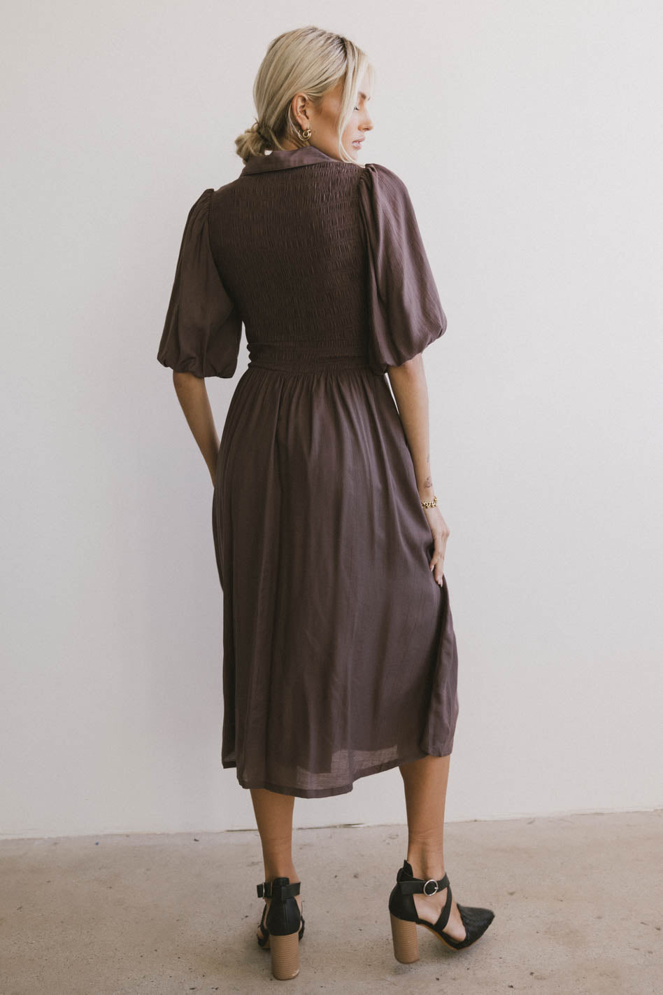 Elegant Belen Midi Dress in Mauve - Women's Flowy Summer Dress for Casual Wear & Special Occasions | Final Sale