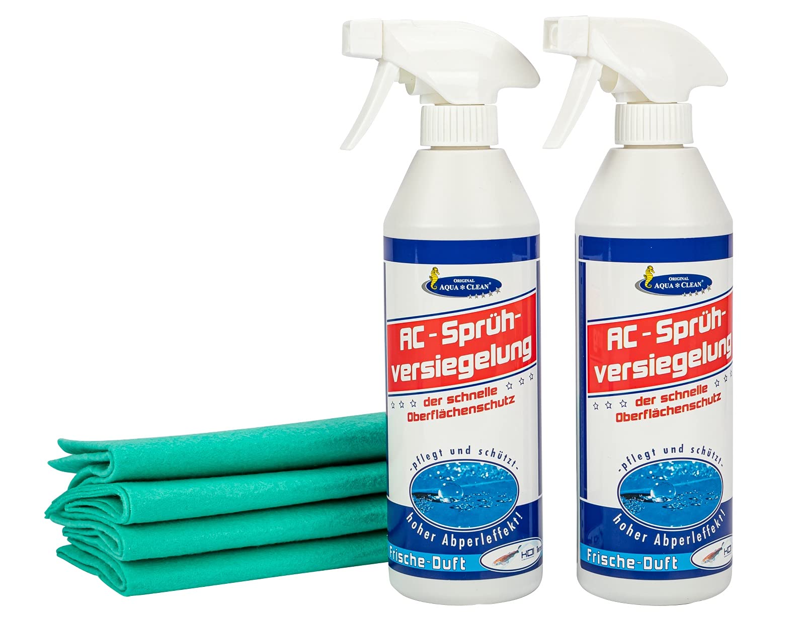 AQUA CLEAN Spray Sealant 2x 500ml - Waterproof & Protective Coating for Cars, Boats, Motorcycles & Outdoor Gear