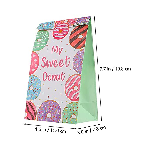 12-Pack Sturdy Donut-Themed Gift Bags | Durable Paper Treat Bags for Cookies, Candy & Snacks | Perfect for Birthday Parties, Christmas, Halloween, Graduation & Wedding Favors | Bulk Party Supplies for Bakeries & Events