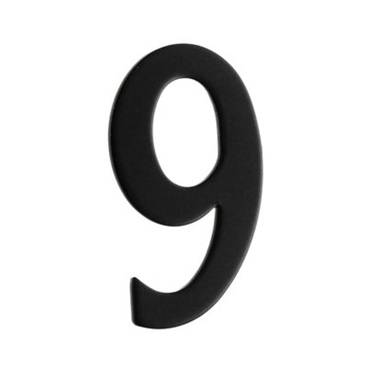 Self-Adhesive Address Number 9 - 2 Inch Black Stainless Steel Mailbox Numbers - Perfect for House, Apartment, Mailbox & Package Identification
