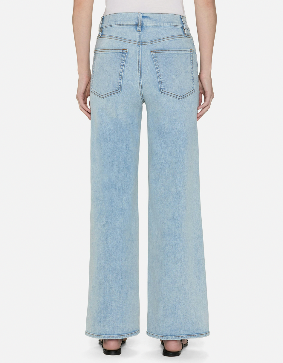 FRAME Le Slim Palazzo High Rise Wide Leg Pants - Women's Fashion Stretch Trousers for Work, Office & Casual Wear