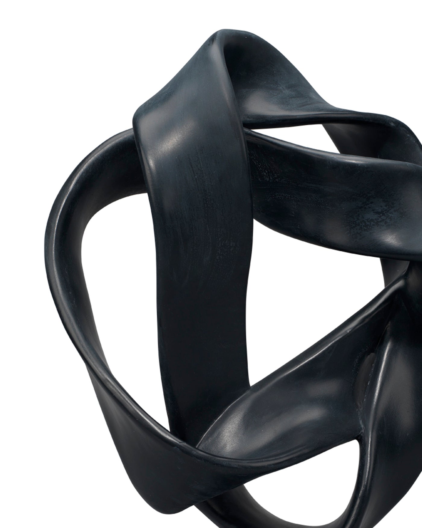 Intertwined Object On Stand Black - Modern Sculpture Art for Home & Office Decor | Perfect for Living Room, Bedroom, or Workspace
