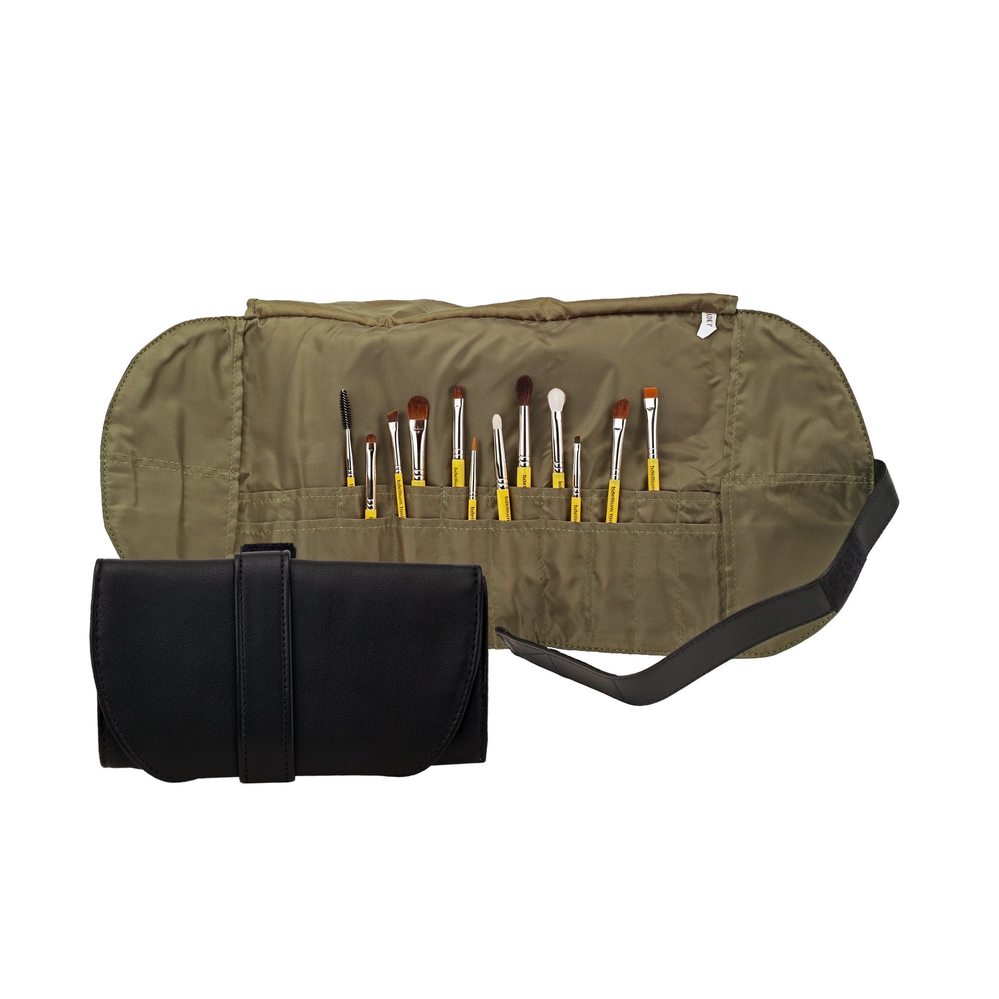 Bdellium Tools Professional Makeup Brush Travel Series - Portable Roll-Up Pouch for Makeup Artists & On-the-Go Beauty | Perfect for Travel, Salon Use & Professional Makeup Kits