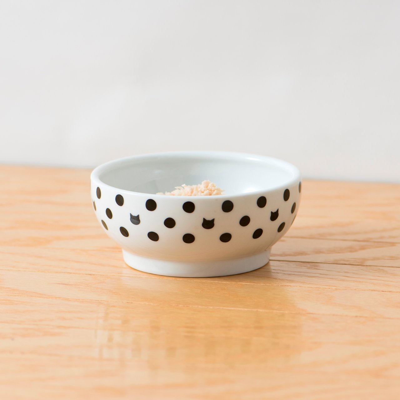 Necoichi Ceramic Cat Bowls for Indoor Cats - Whisker-Friendly Anti-Spill Cat Food & Water Bowl Set, Cute Dots Design Pet Dishes for Kittens & Small Pets - Perfect for Stress-Free Feeding at Home